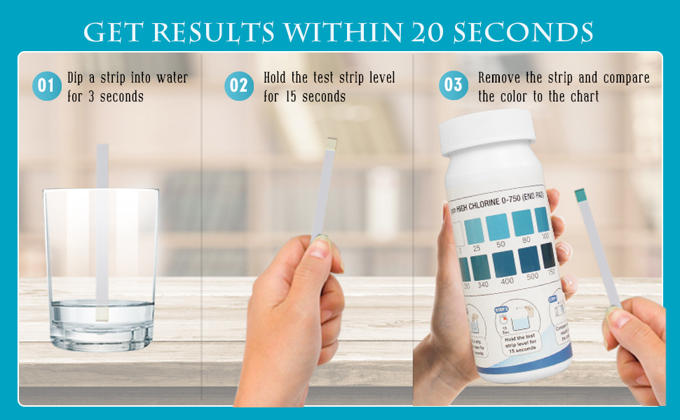 chlorine sanitizer test strips detail