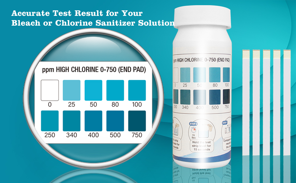 chlorine sanitizer test strips detail