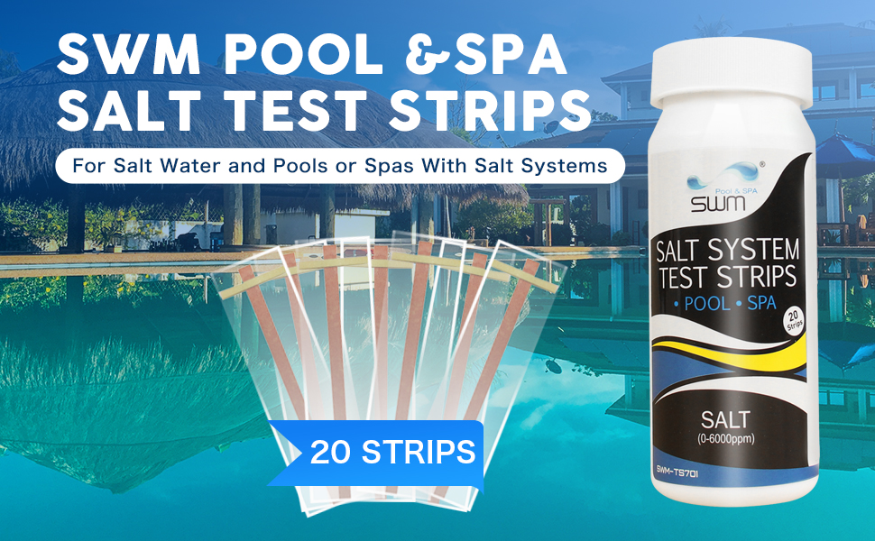salt water pool test strips detail