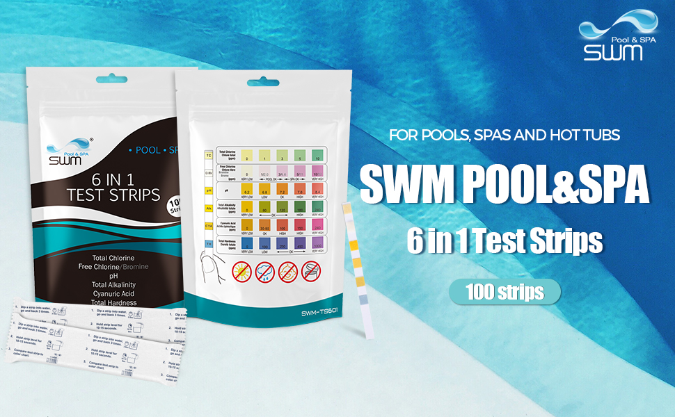 saltwater pool test strips detail