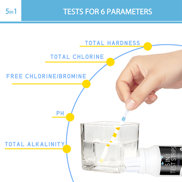 Test strips for salt water pool