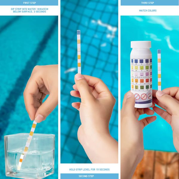 Bandelettes de test pour piscine d'eau salée